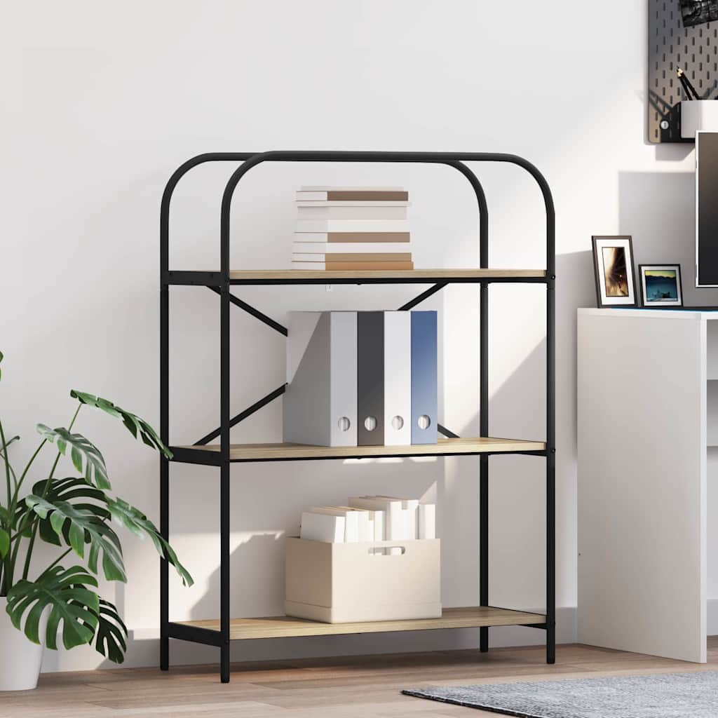 Bücherregal 3 Ebenen 80 x 30 x 109 cm Holzwerkstoff