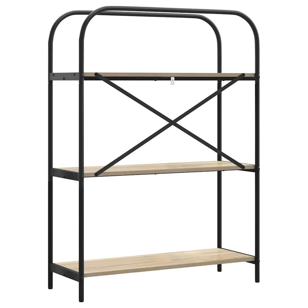 Bücherregal 3 Ebenen 80 x 30 x 109 cm Holzwerkstoff