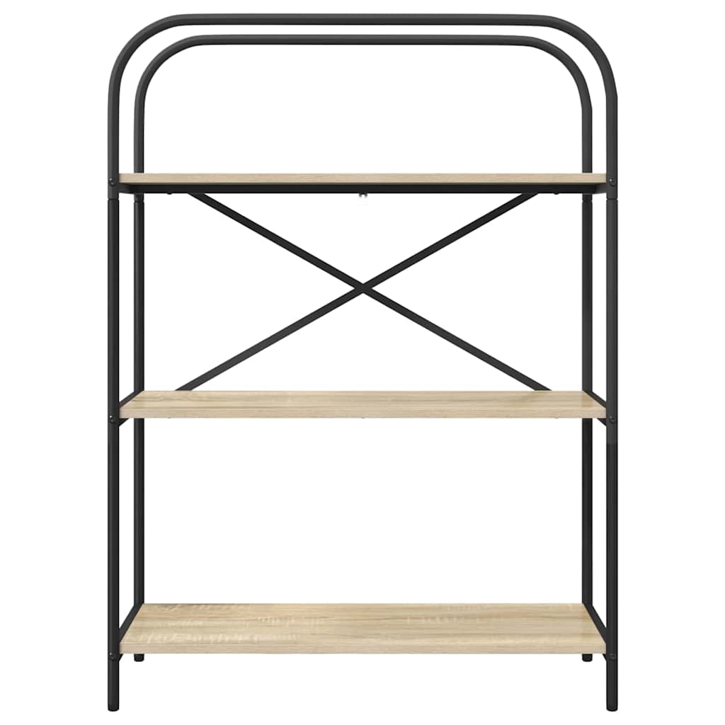 Bücherregal 3 Ebenen 80 x 30 x 109 cm Holzwerkstoff