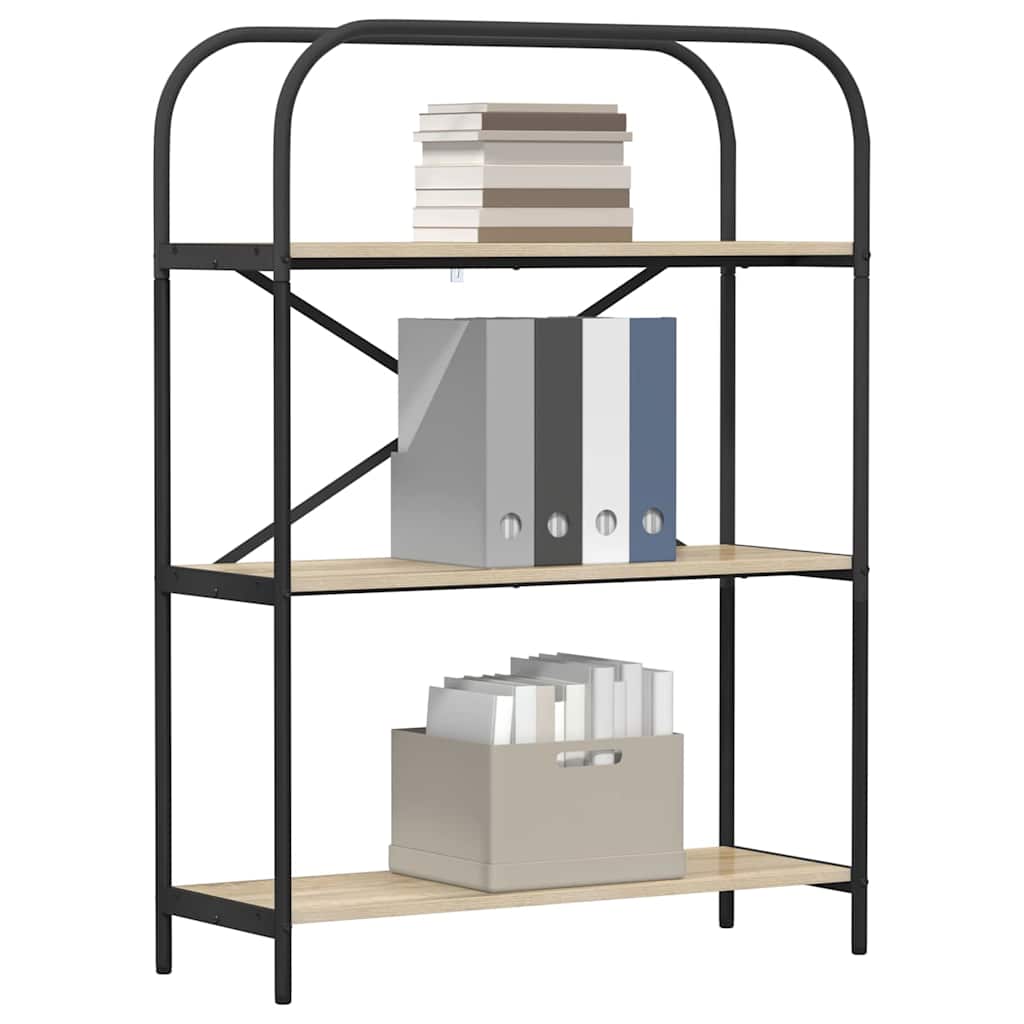 Bücherregal 3 Ebenen 80 x 30 x 109 cm Holzwerkstoff