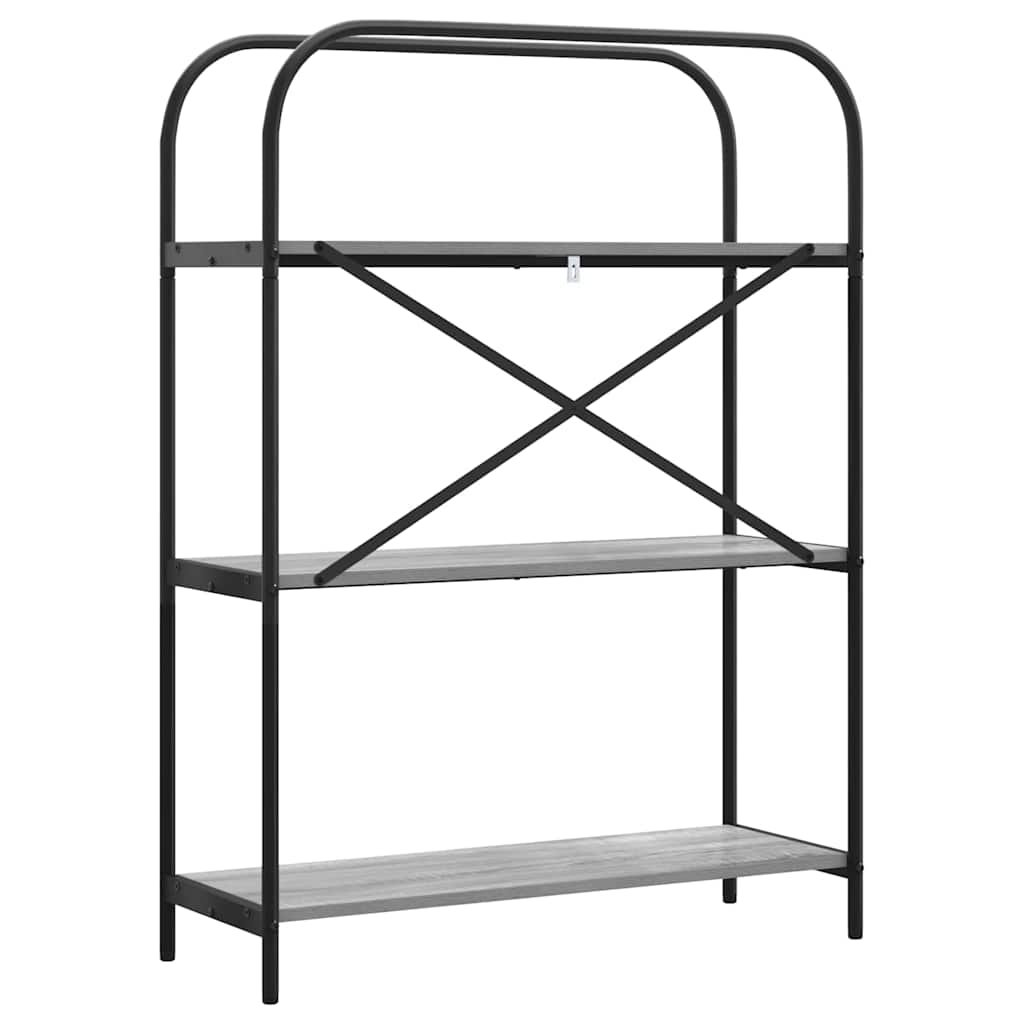Bücherregal 3 Ebenen 80 x 30 x 109 cm Holzwerkstoff