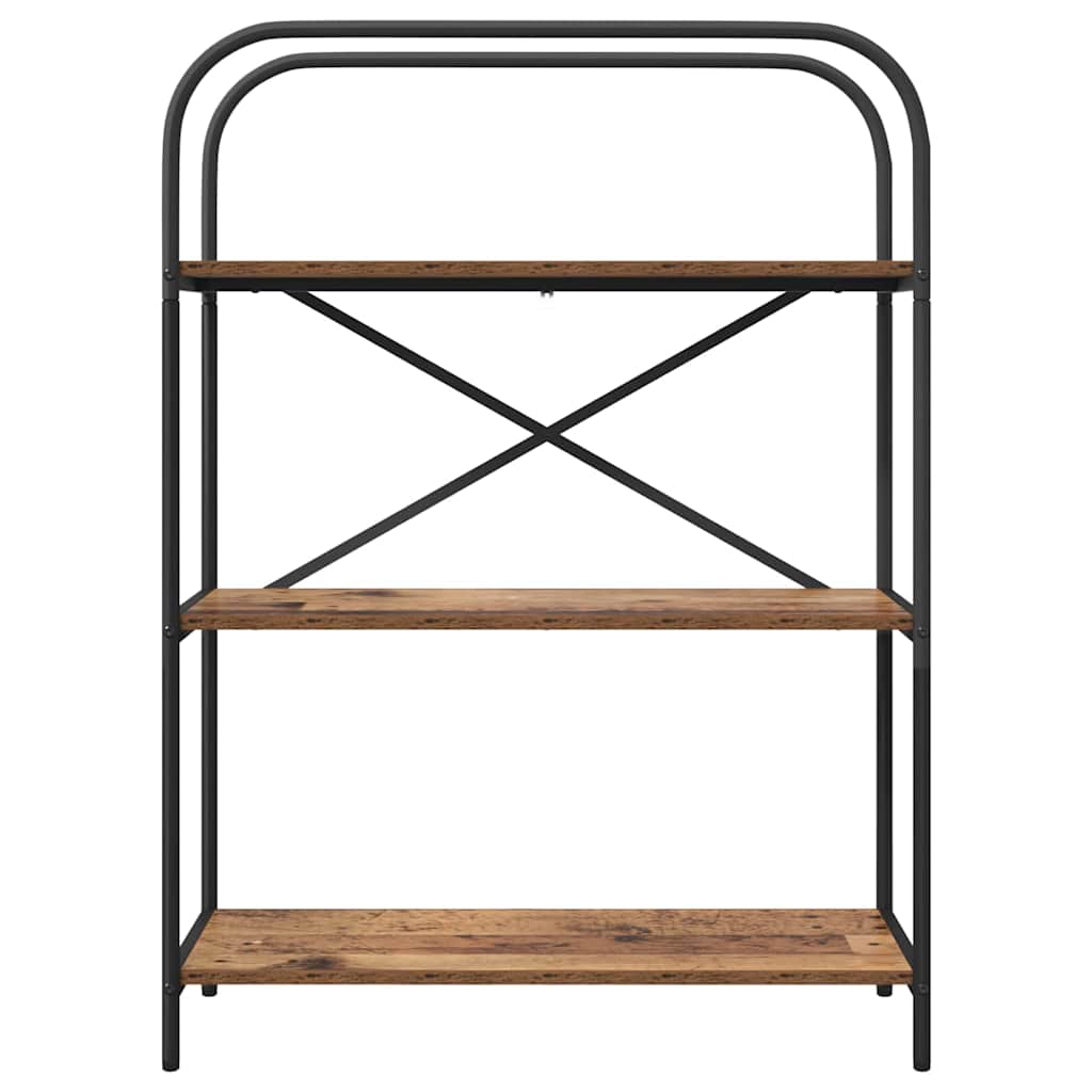 Bücherregal 3 Ebenen 80 x 30 x 109 cm Holzwerkstoff Altholz