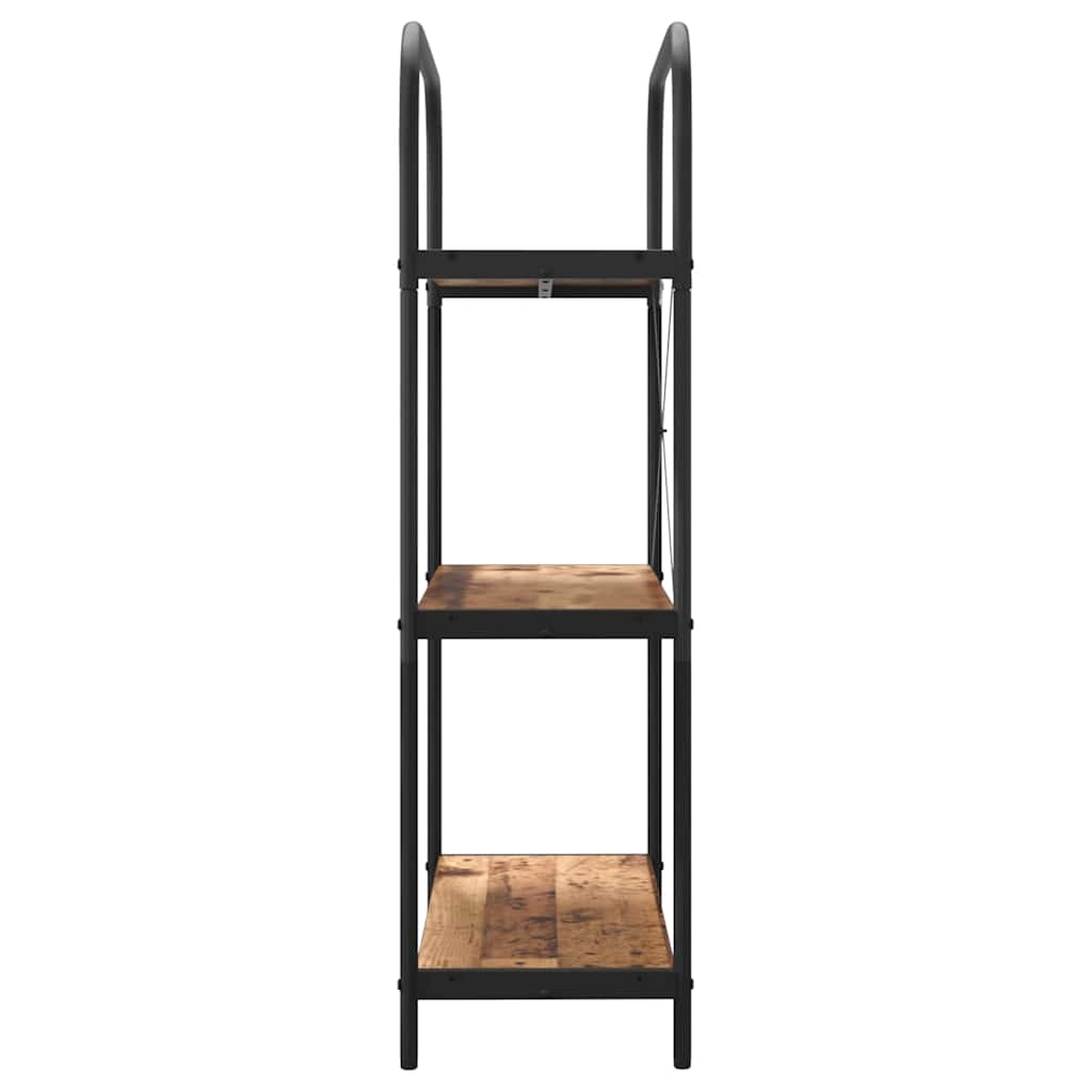 Bücherregal 3 Ebenen 80 x 30 x 109 cm Holzwerkstoff Altholz