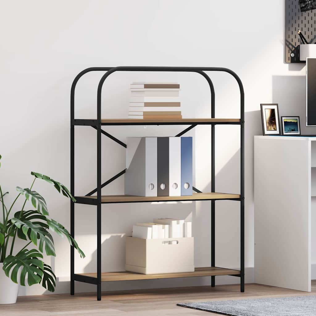 Bücherregal 3 Ebenen 80 x 30 x 109 cm Holzwerkstoff