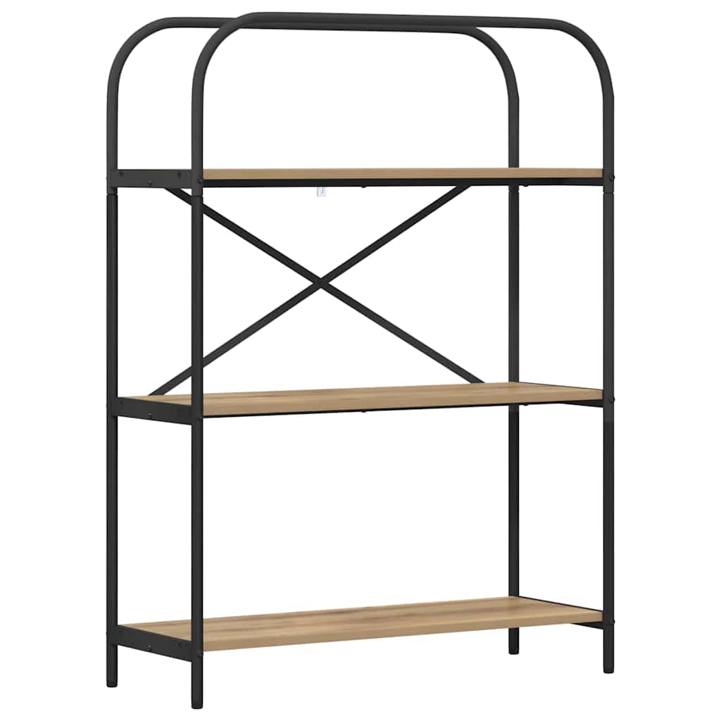 Bücherregal 3 Ebenen 80 x 30 x 109 cm Holzwerkstoff