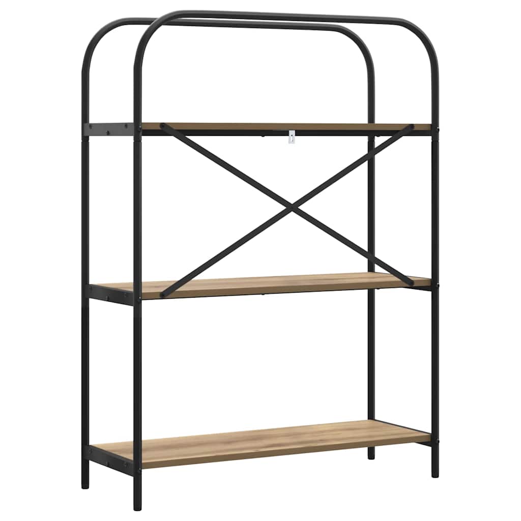 Bücherregal 3 Ebenen 80 x 30 x 109 cm Holzwerkstoff