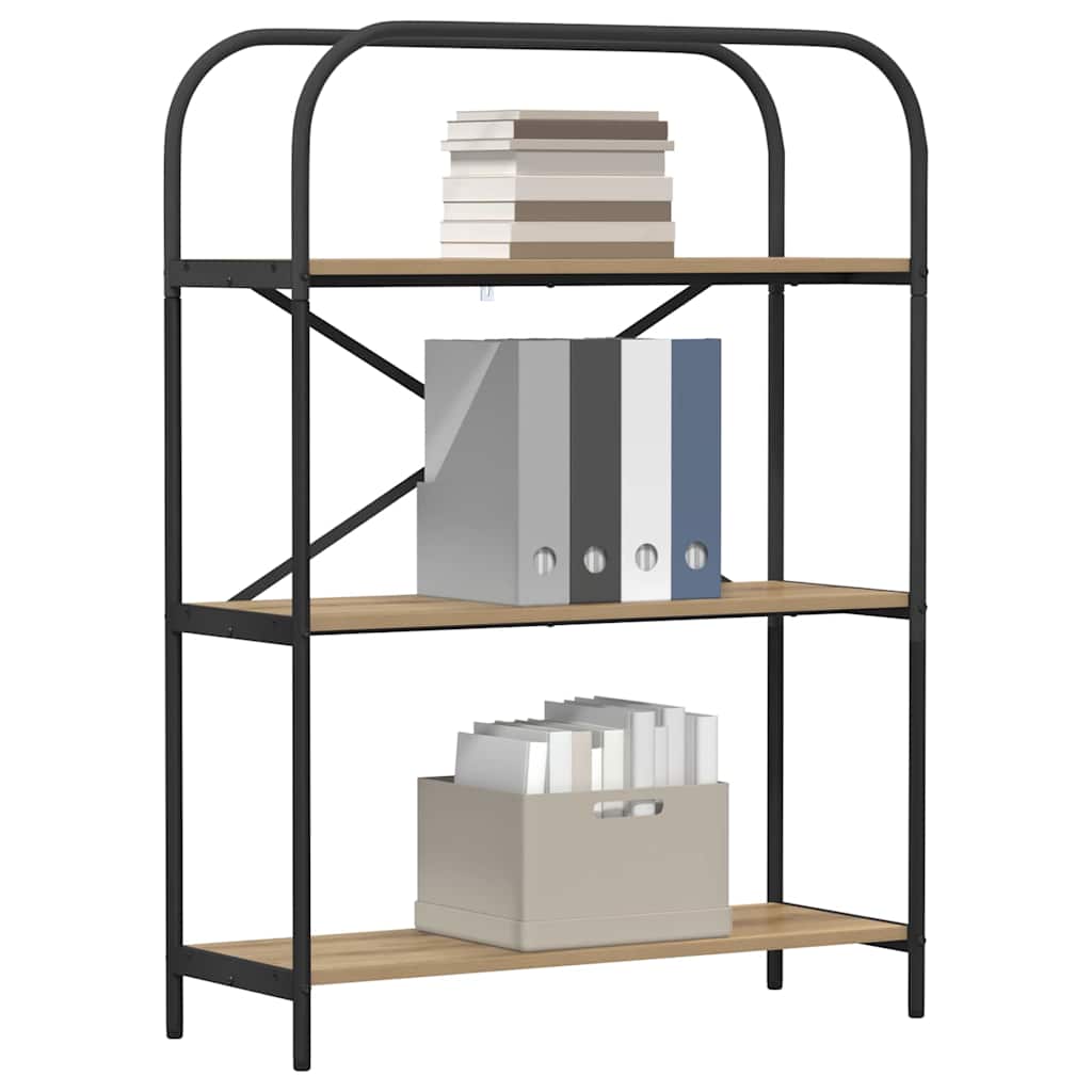 Bücherregal 3 Ebenen 80 x 30 x 109 cm Holzwerkstoff