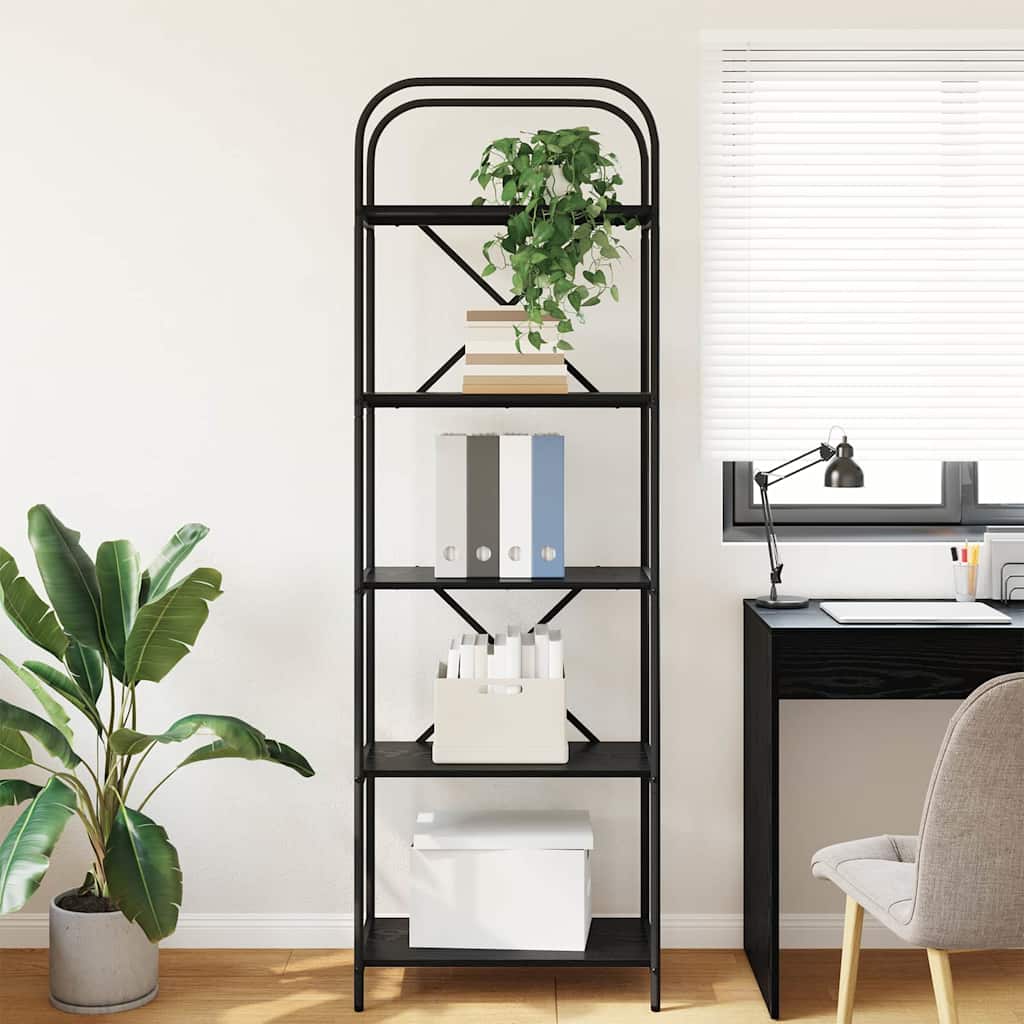 Bücherregal 5 Ebenen 60 x 30 x 183 cm Holzwerkstoff