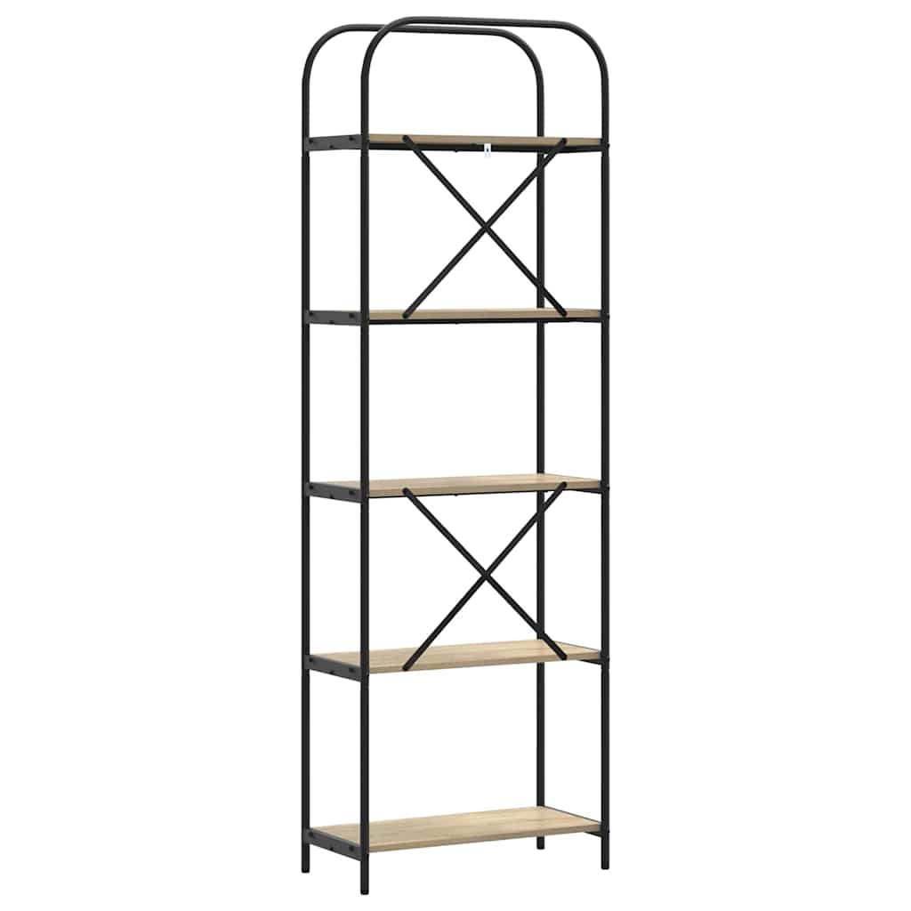 Bücherregal 5 Ebenen 60 x 30 x 183 cm Holzwerkstoff