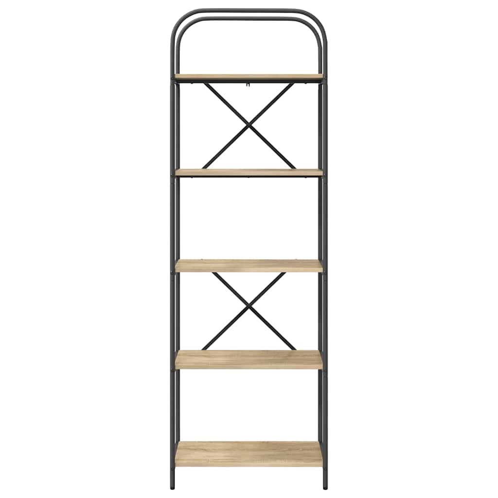 Bücherregal 5 Ebenen 60 x 30 x 183 cm Holzwerkstoff