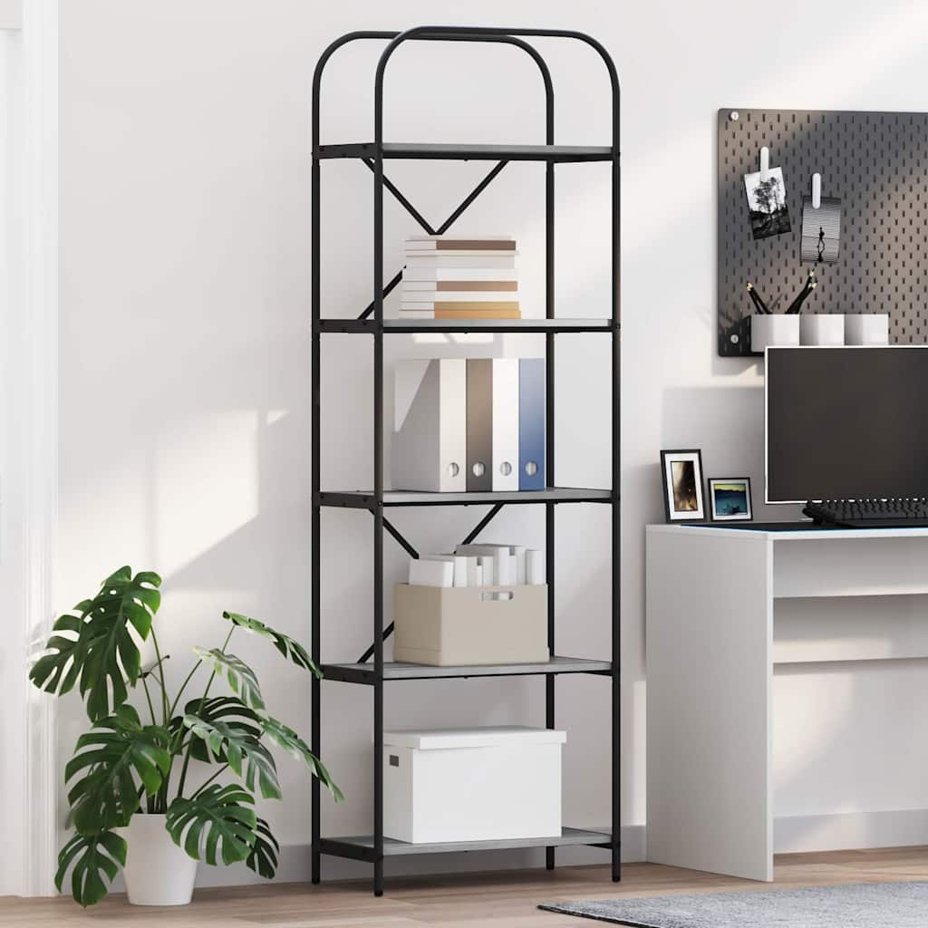 Bücherregal 5 Ebenen 60 x 30 x 183 cm Holzwerkstoff
