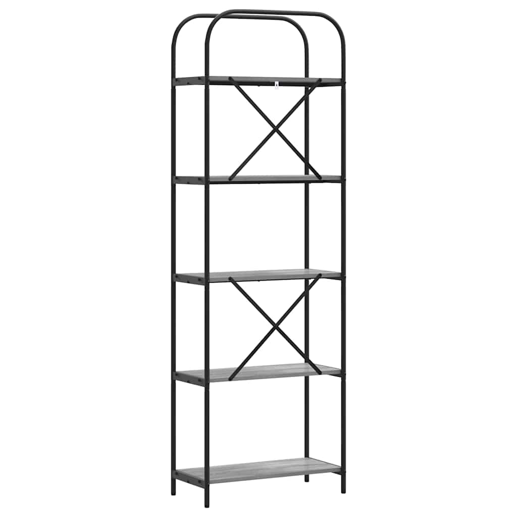 Bücherregal 5 Ebenen 60 x 30 x 183 cm Holzwerkstoff