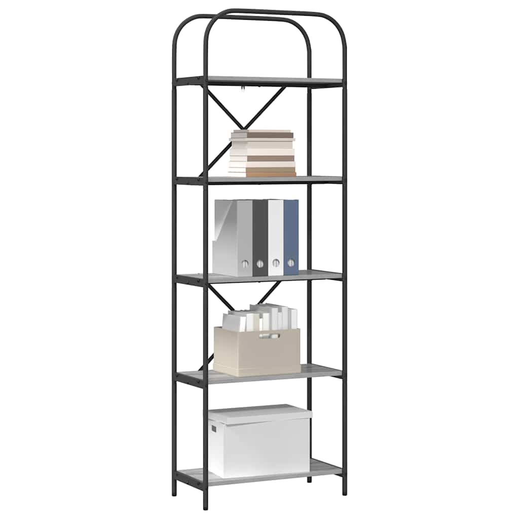 Bücherregal 5 Ebenen 60 x 30 x 183 cm Holzwerkstoff