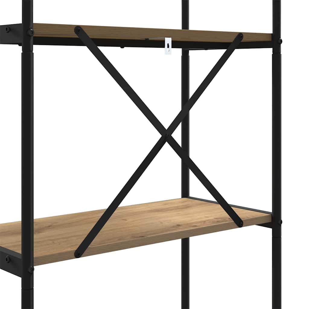Bücherregal 5 Ebenen 60 x 30 x 183 cm Holzwerkstoff