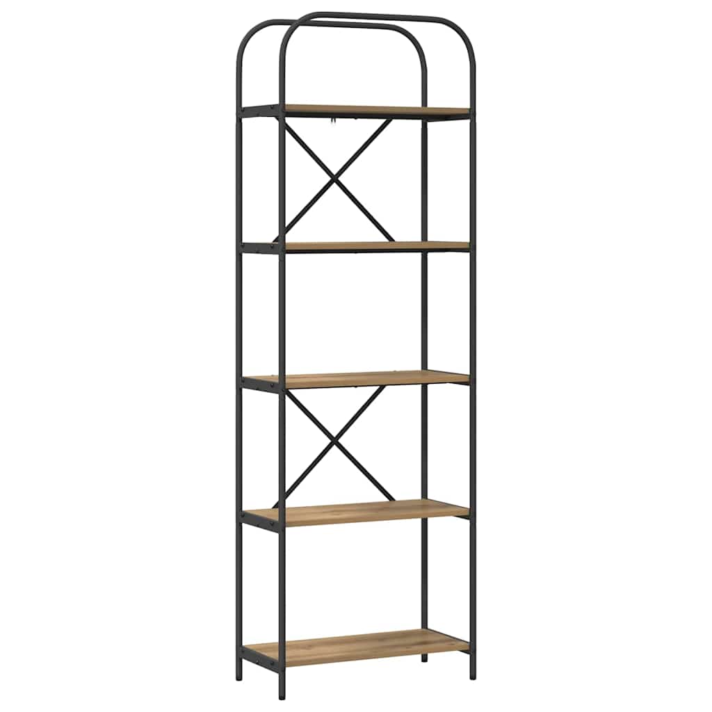 Bücherregal 5 Ebenen 60 x 30 x 183 cm Holzwerkstoff