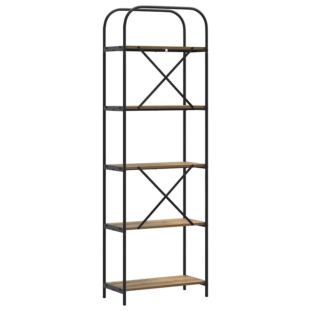 Bücherregal 5 Ebenen 60 x 30 x 183 cm Holzwerkstoff