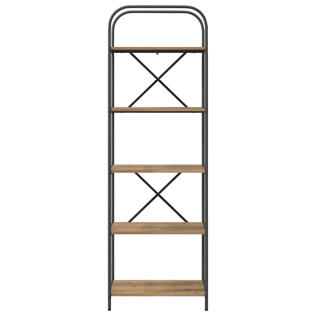Bücherregal 5 Ebenen 60 x 30 x 183 cm Holzwerkstoff