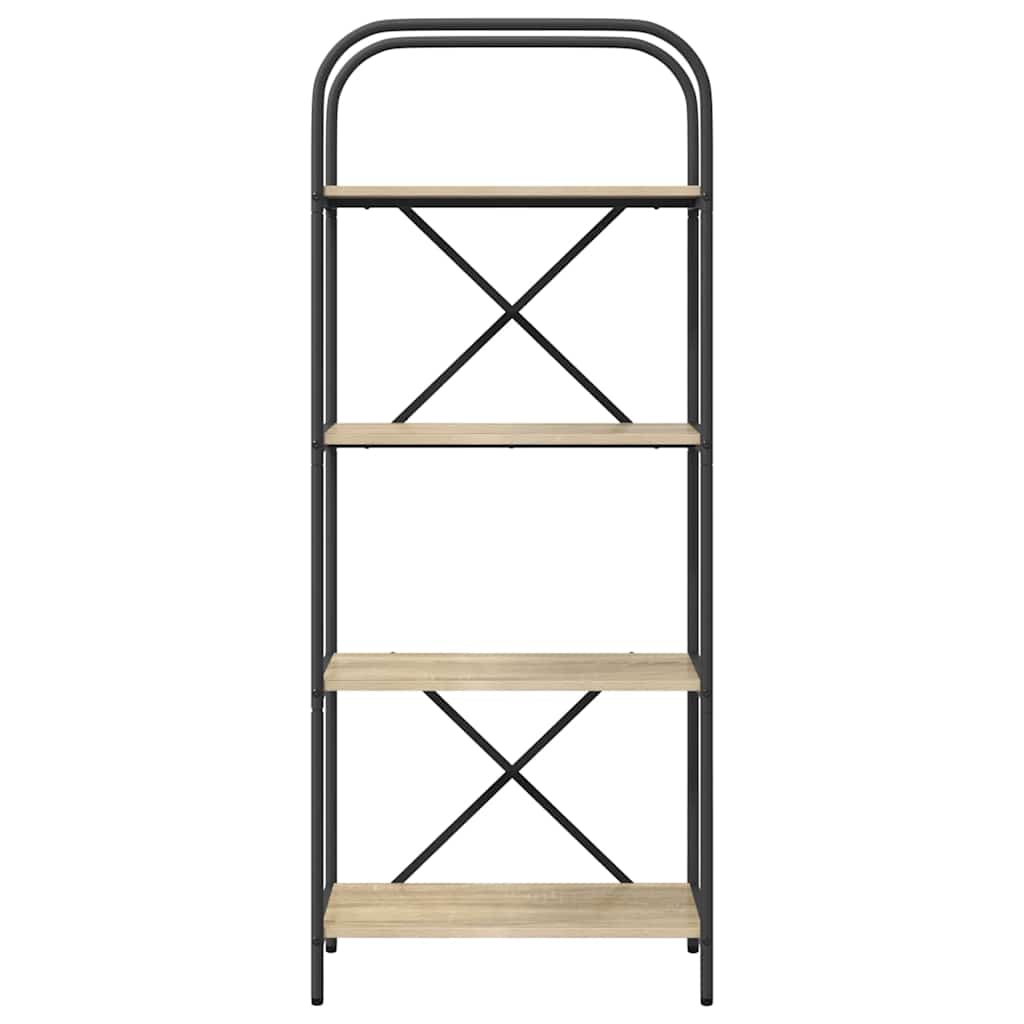 Bücherregal 4 Ebenen 60 x 30 x 146 cm Holzwerkstoff