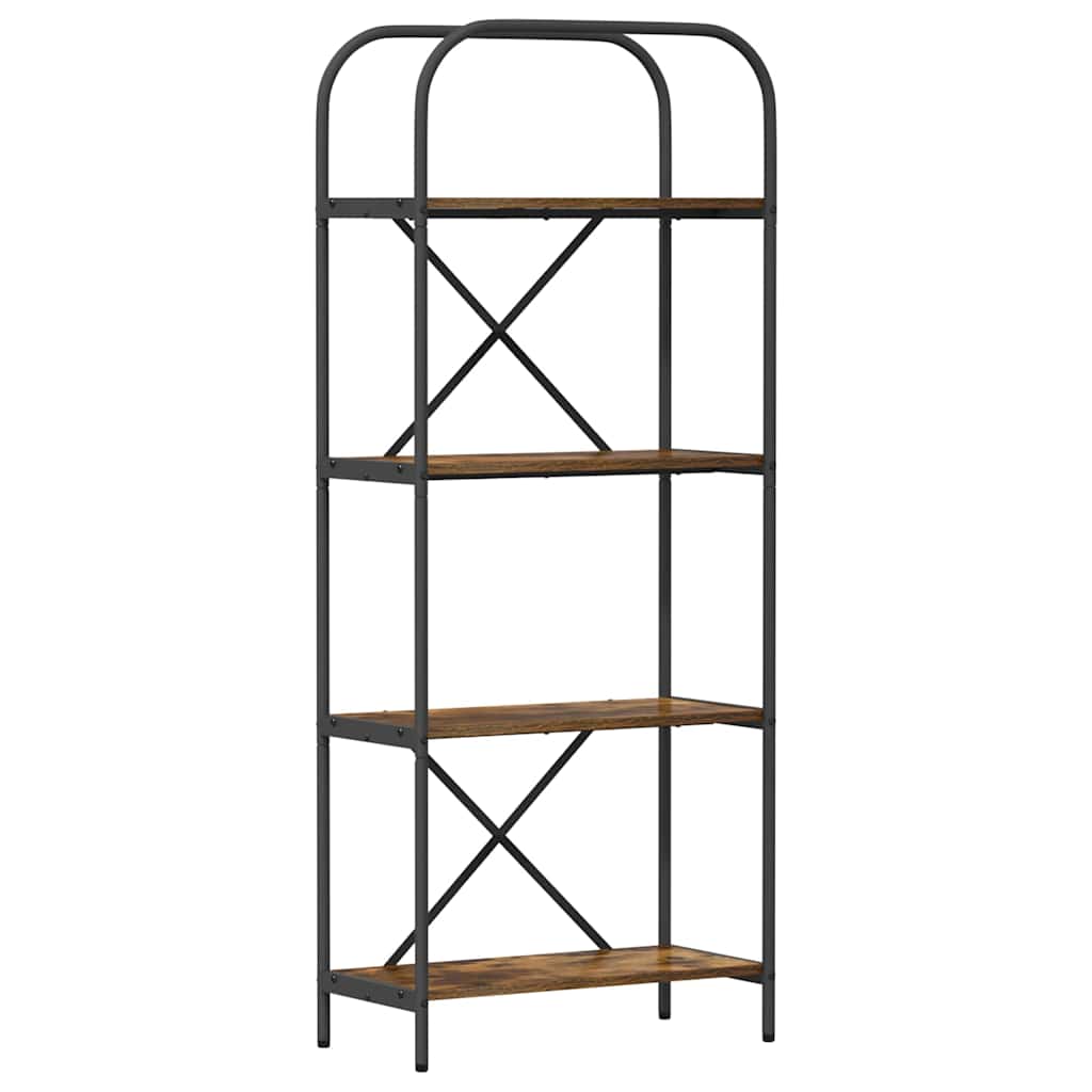 Bücherregal 4 Ebenen 60 x 30 x 146 cm Holzwerkstoff