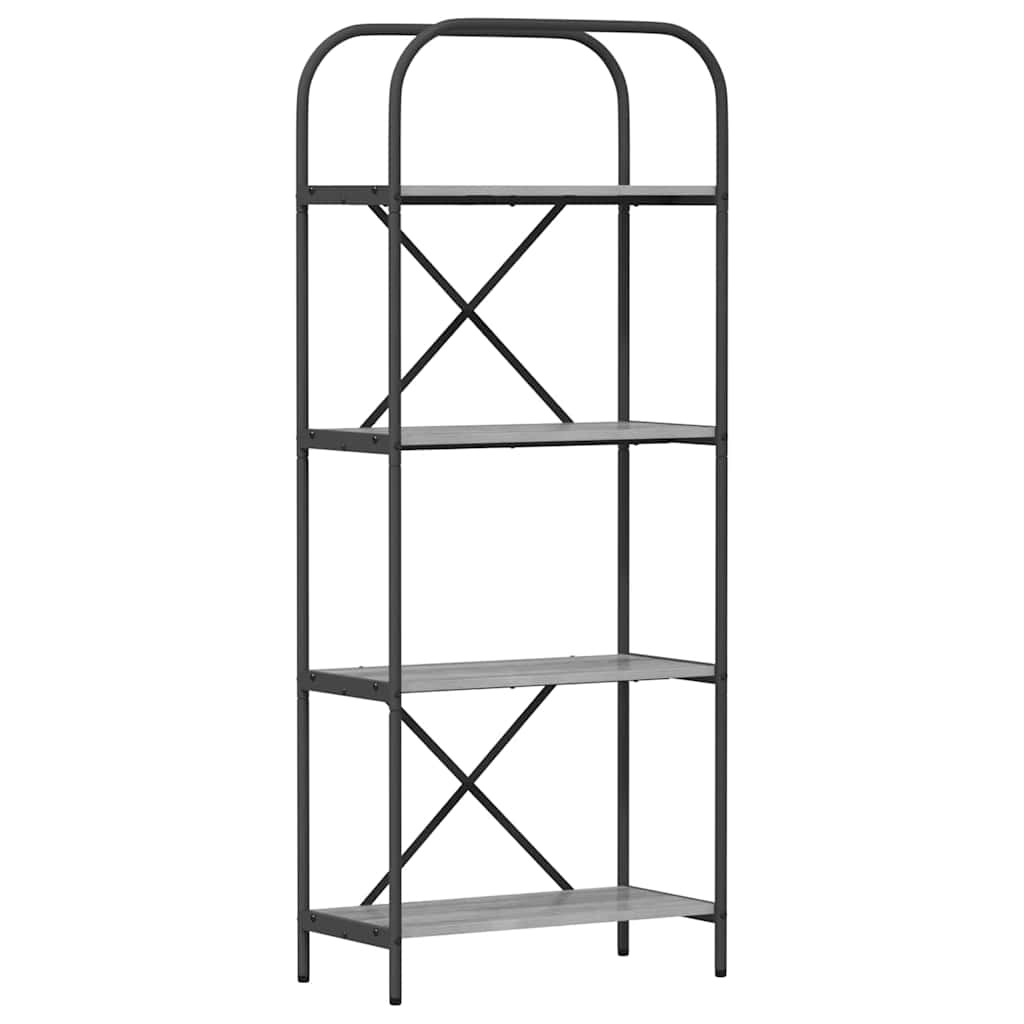 Bücherregal 4 Ebenen 60 x 30 x 146 cm Holzwerkstoff