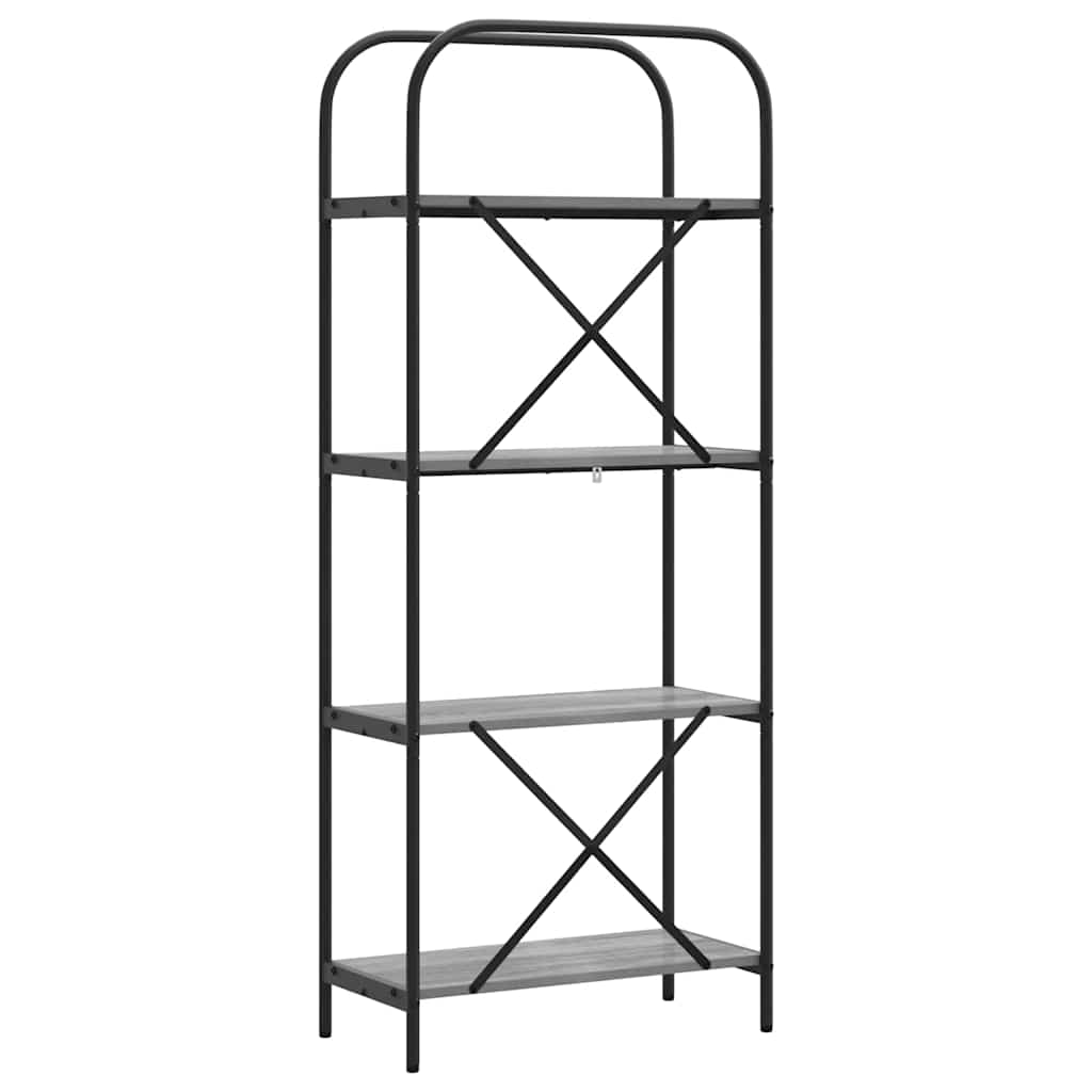 Bücherregal 4 Ebenen 60 x 30 x 146 cm Holzwerkstoff
