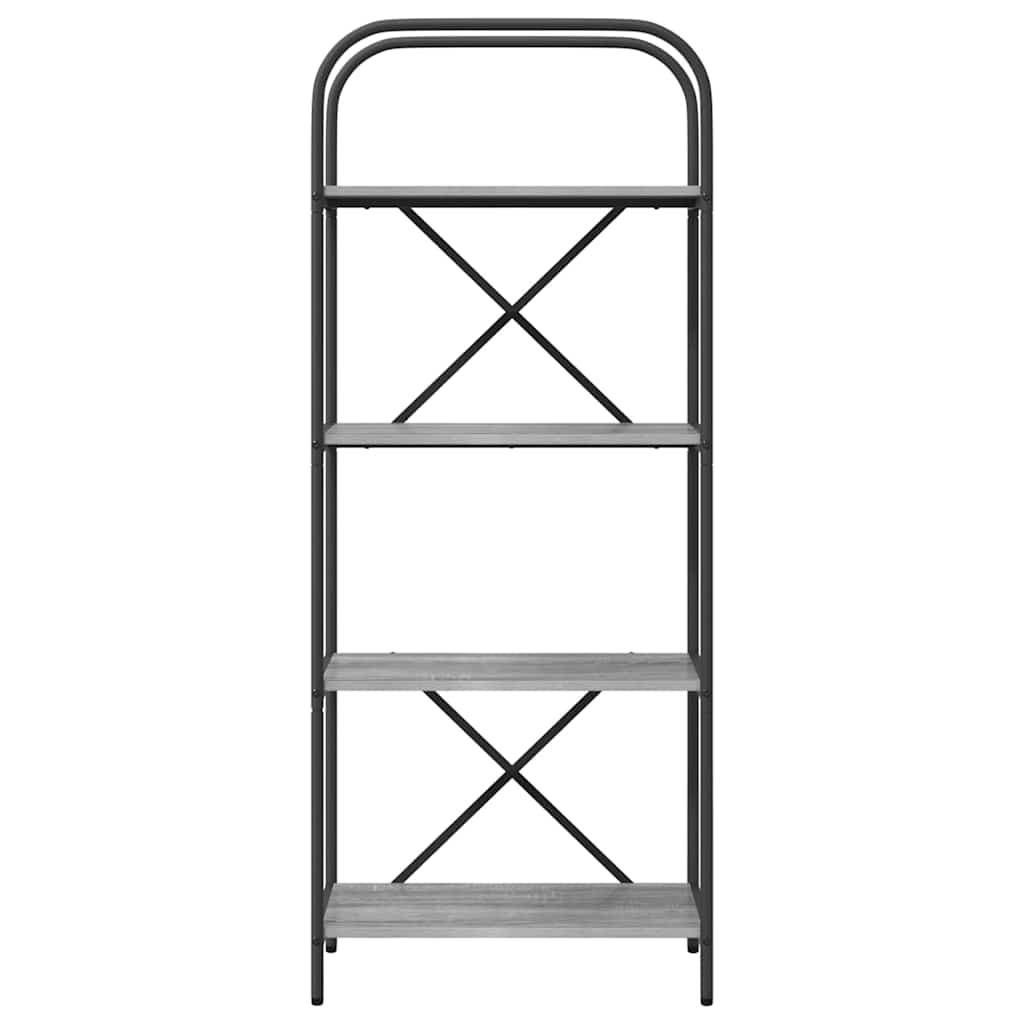 Bücherregal 4 Ebenen 60 x 30 x 146 cm Holzwerkstoff