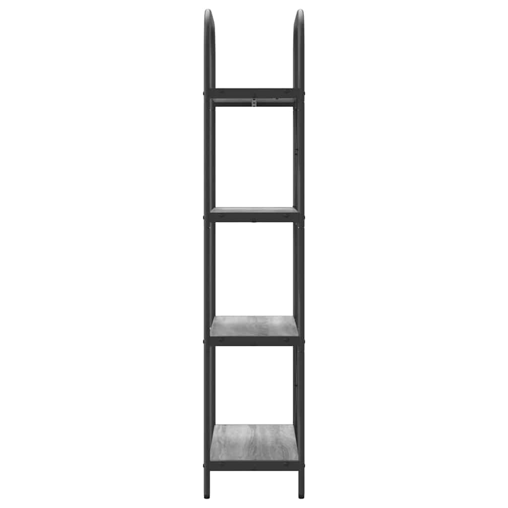 Bücherregal 4 Ebenen 60 x 30 x 146 cm Holzwerkstoff