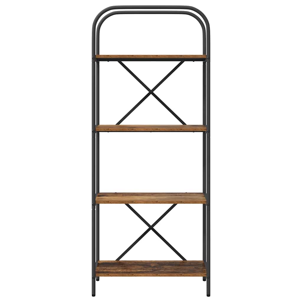 Bücherregal 4 Ebenen 60 x 30 x 146 cm Holzwerkstoff Altholz