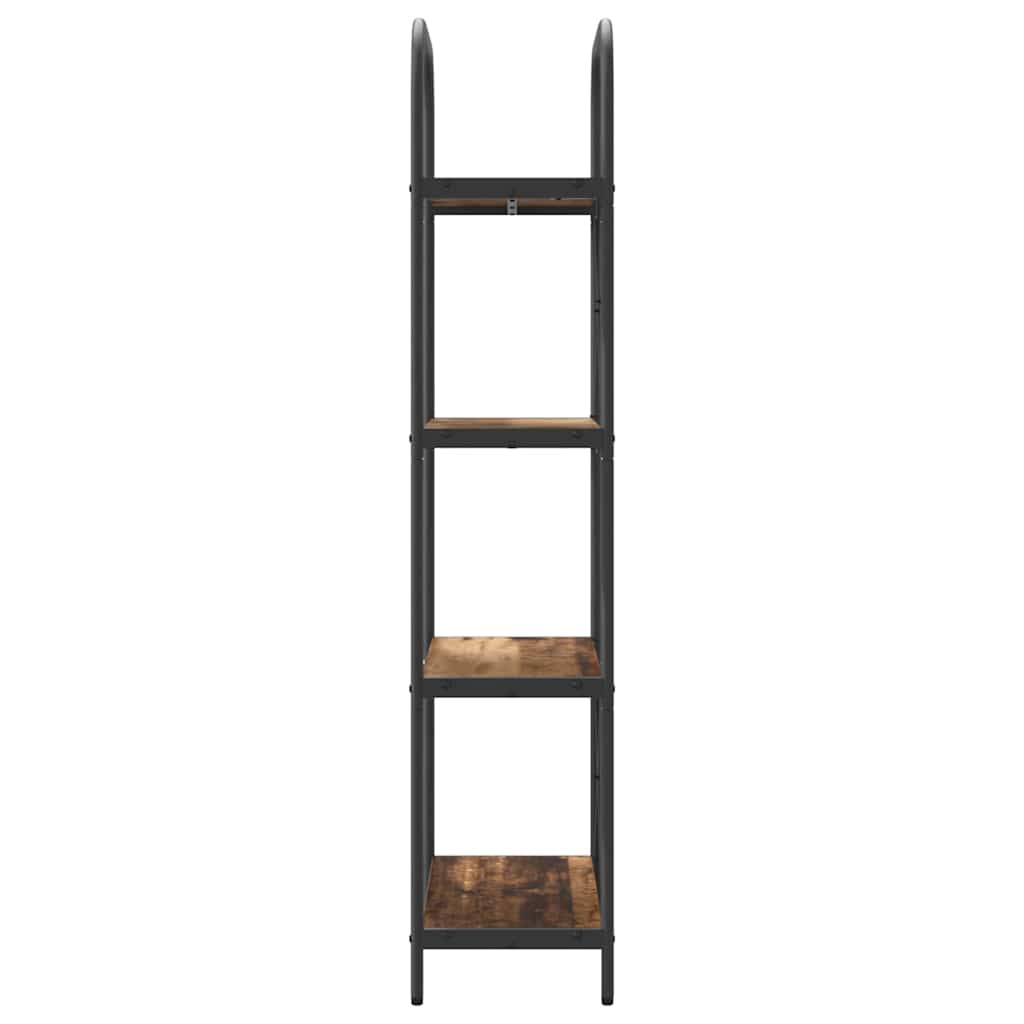 Bücherregal 4 Ebenen 60 x 30 x 146 cm Holzwerkstoff Altholz