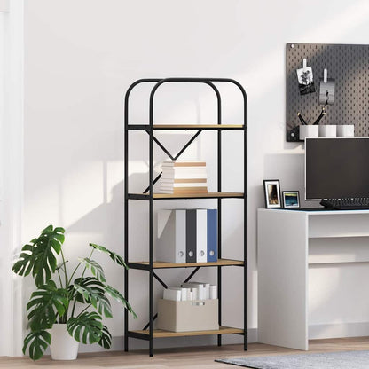 Bücherregal 4 Ebenen 60 x 30 x 146 cm Holzwerkstoff