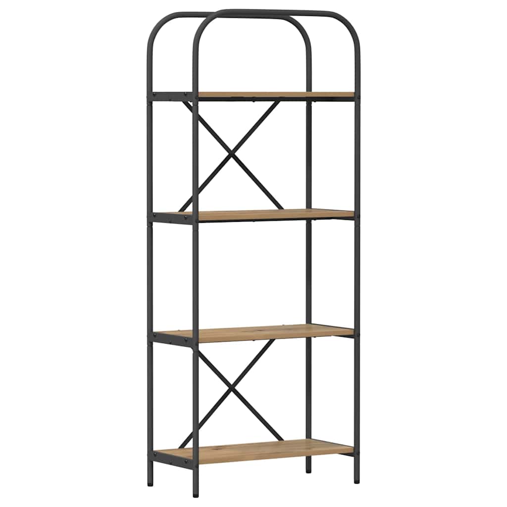 Bücherregal 4 Ebenen 60 x 30 x 146 cm Holzwerkstoff