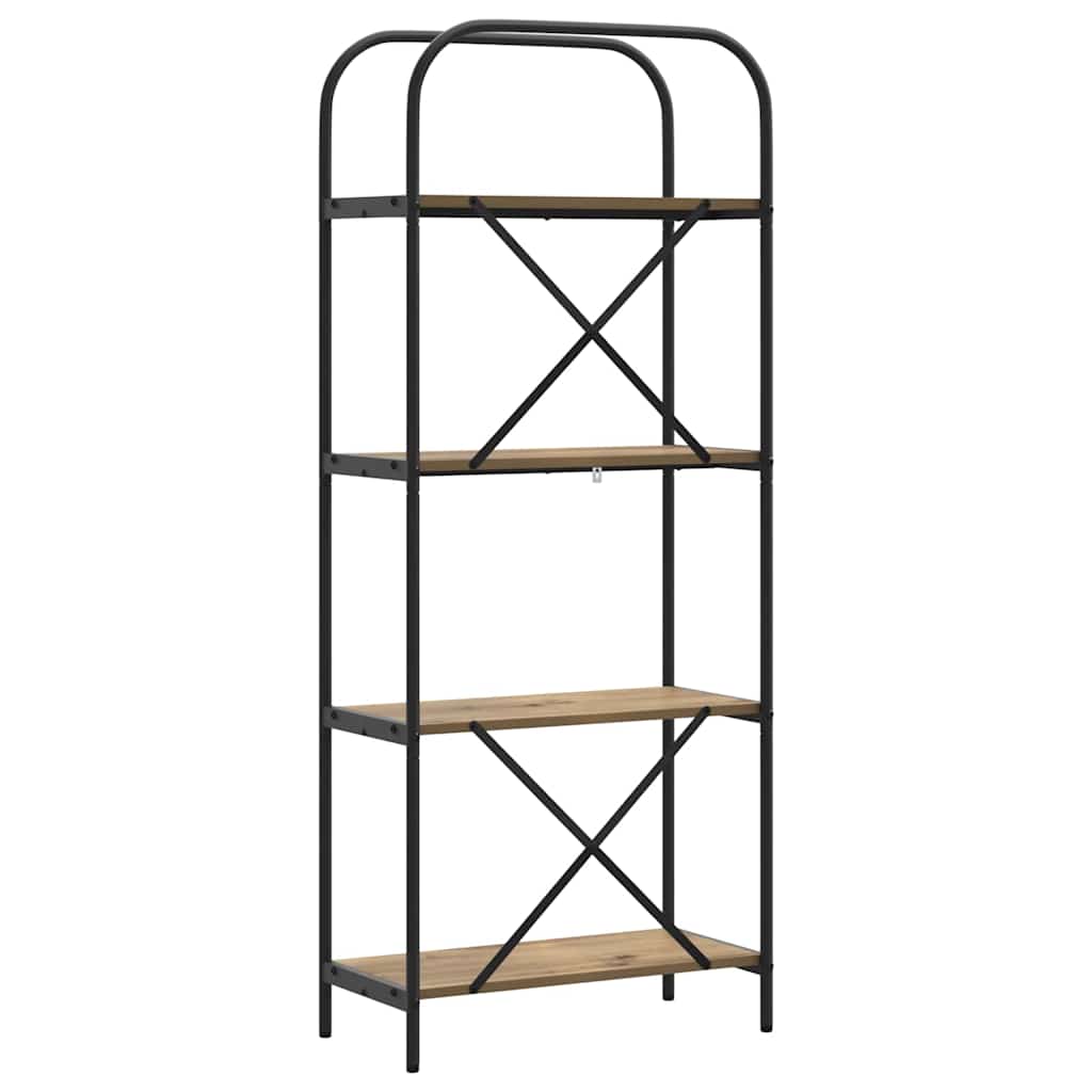 Bücherregal 4 Ebenen 60 x 30 x 146 cm Holzwerkstoff