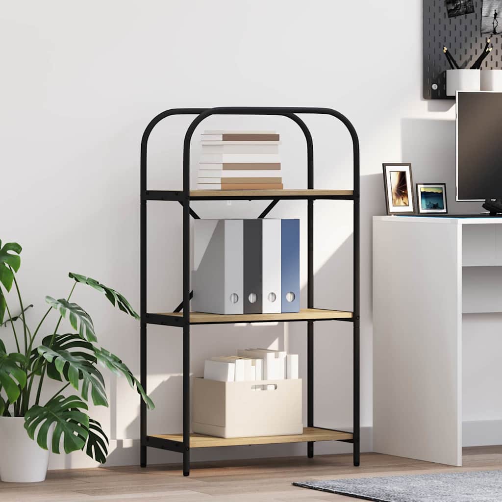 Bücherregal 3 Ebenen 60 x 30 x 109 cm Holzwerkstoff