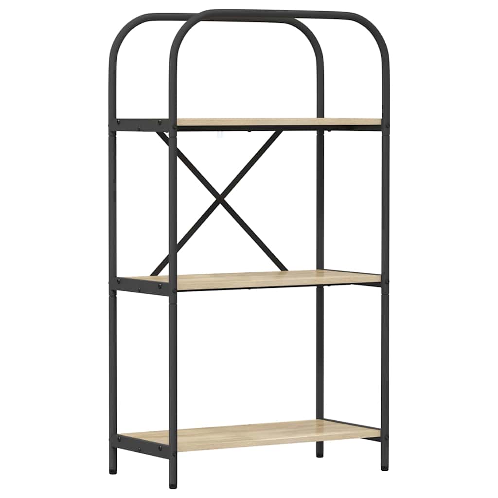 Bücherregal 3 Ebenen 60 x 30 x 109 cm Holzwerkstoff