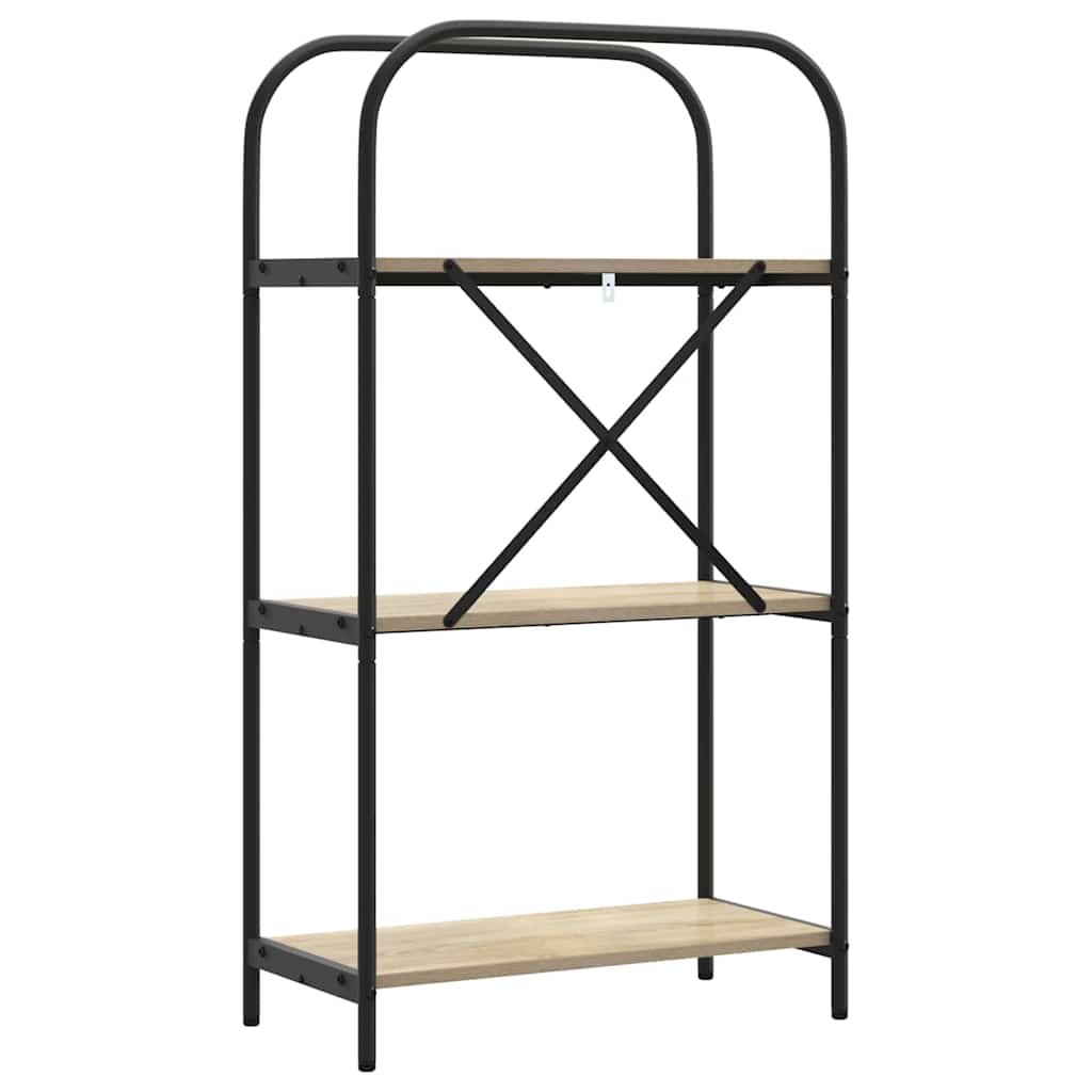 Bücherregal 3 Ebenen 60 x 30 x 109 cm Holzwerkstoff