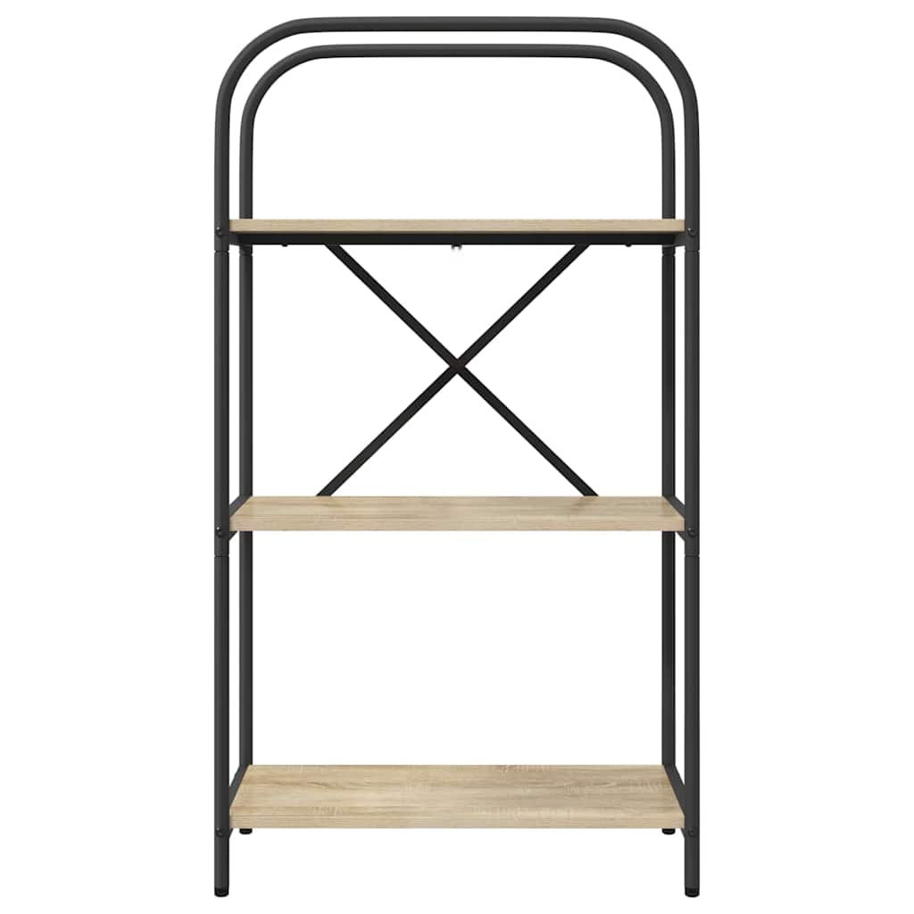 Bücherregal 3 Ebenen 60 x 30 x 109 cm Holzwerkstoff