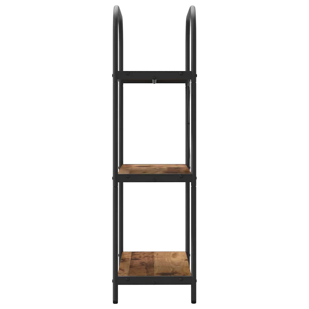 Bücherregal 3 Ebenen 60 x 30 x 109 cm Holzwerkstoff Altholz