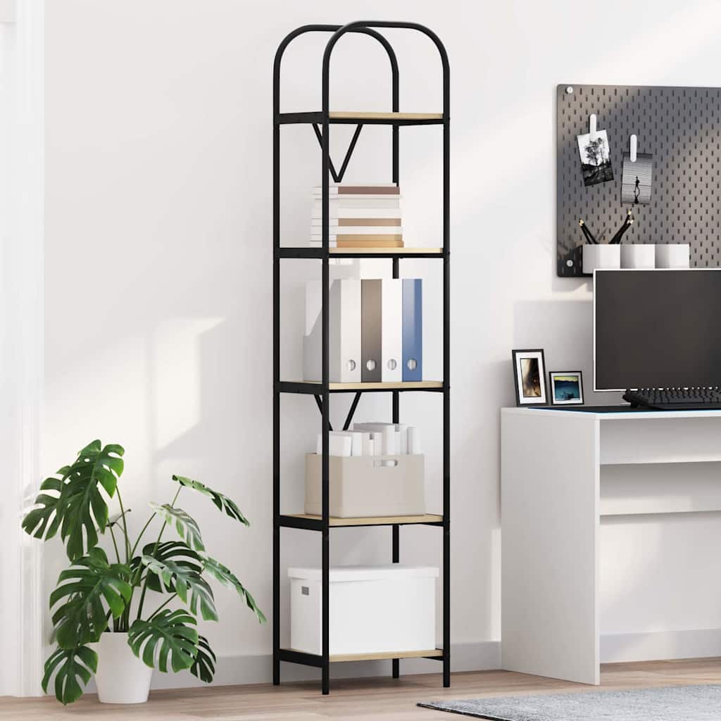 Bücherregal 5 Ebenen 40 x 30 x 183 cm Holzwerkstoff