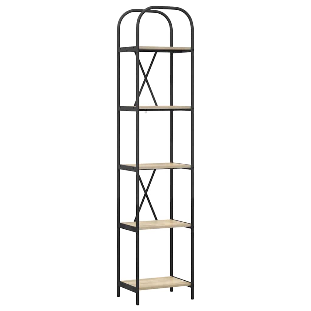 Bücherregal 5 Ebenen 40 x 30 x 183 cm Holzwerkstoff