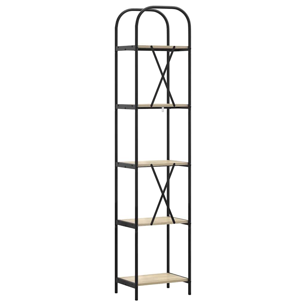 Bücherregal 5 Ebenen 40 x 30 x 183 cm Holzwerkstoff