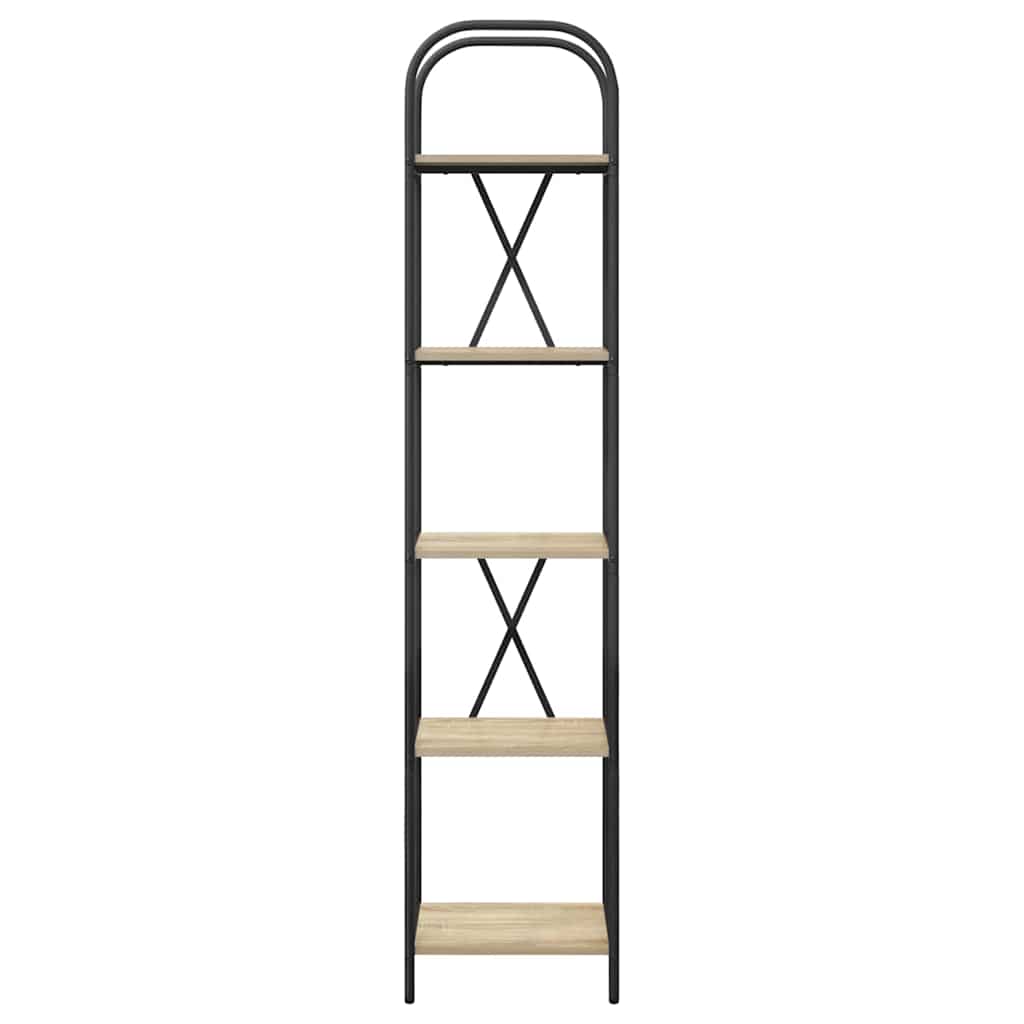 Bücherregal 5 Ebenen 40 x 30 x 183 cm Holzwerkstoff