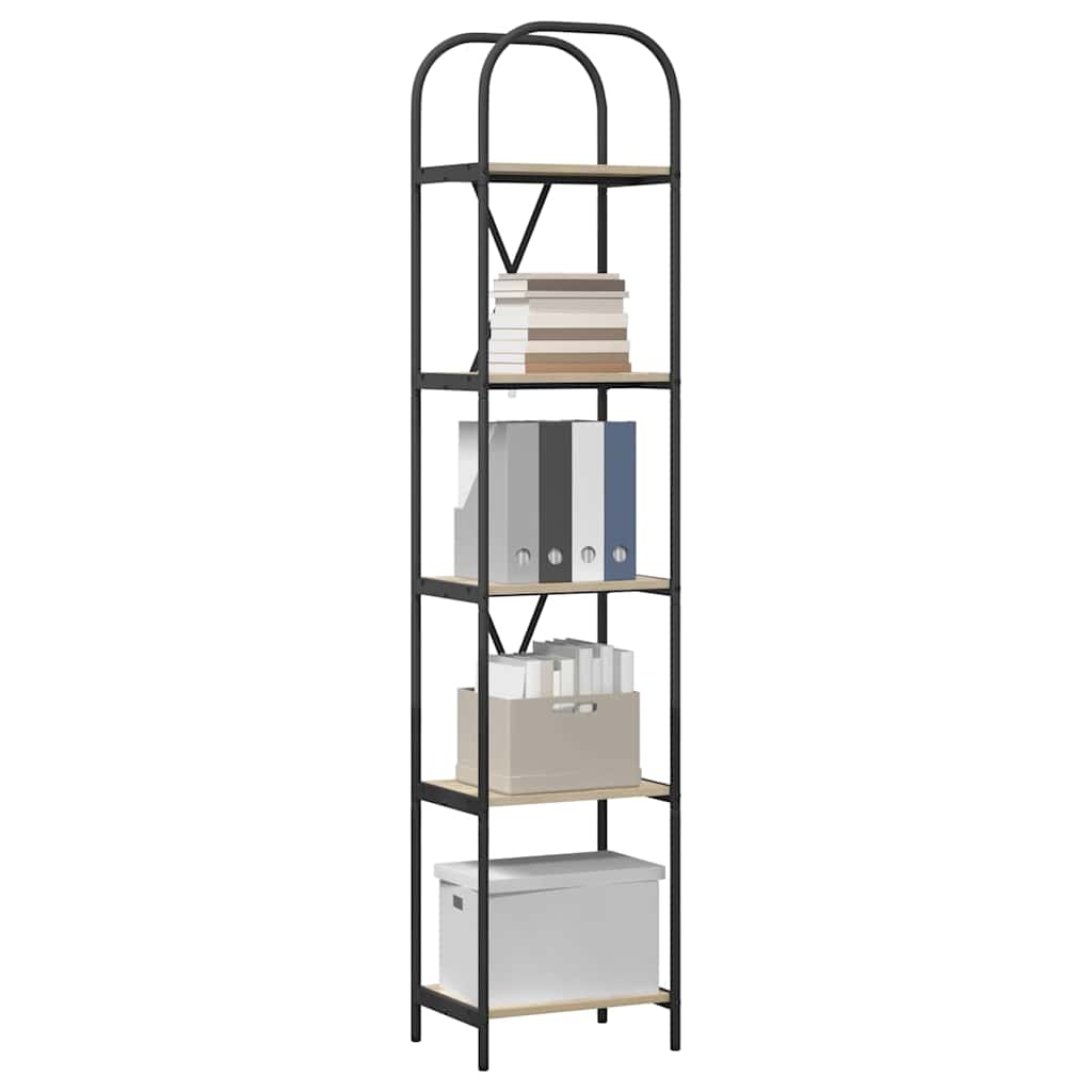 Bücherregal 5 Ebenen 40 x 30 x 183 cm Holzwerkstoff