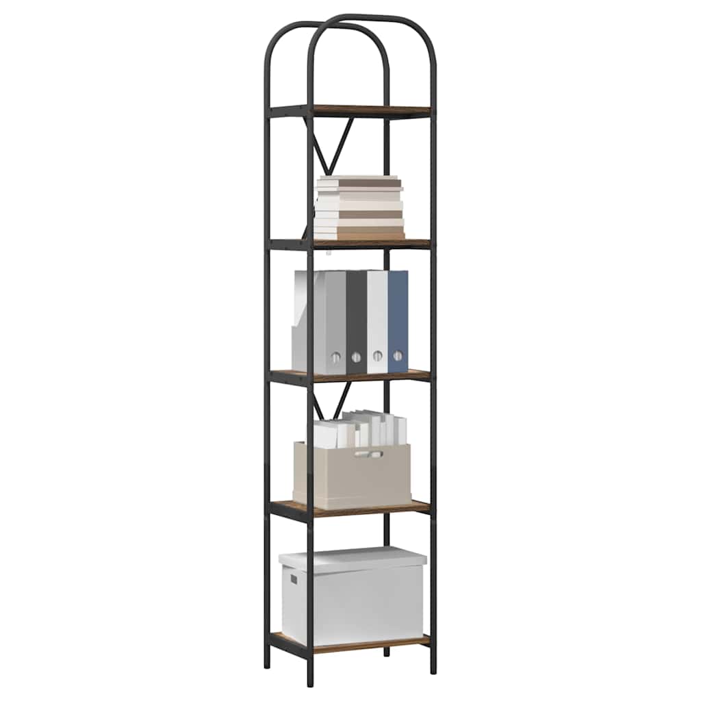 Bücherregal 5 Ebenen 40 x 30 x 183 cm Holzwerkstoff