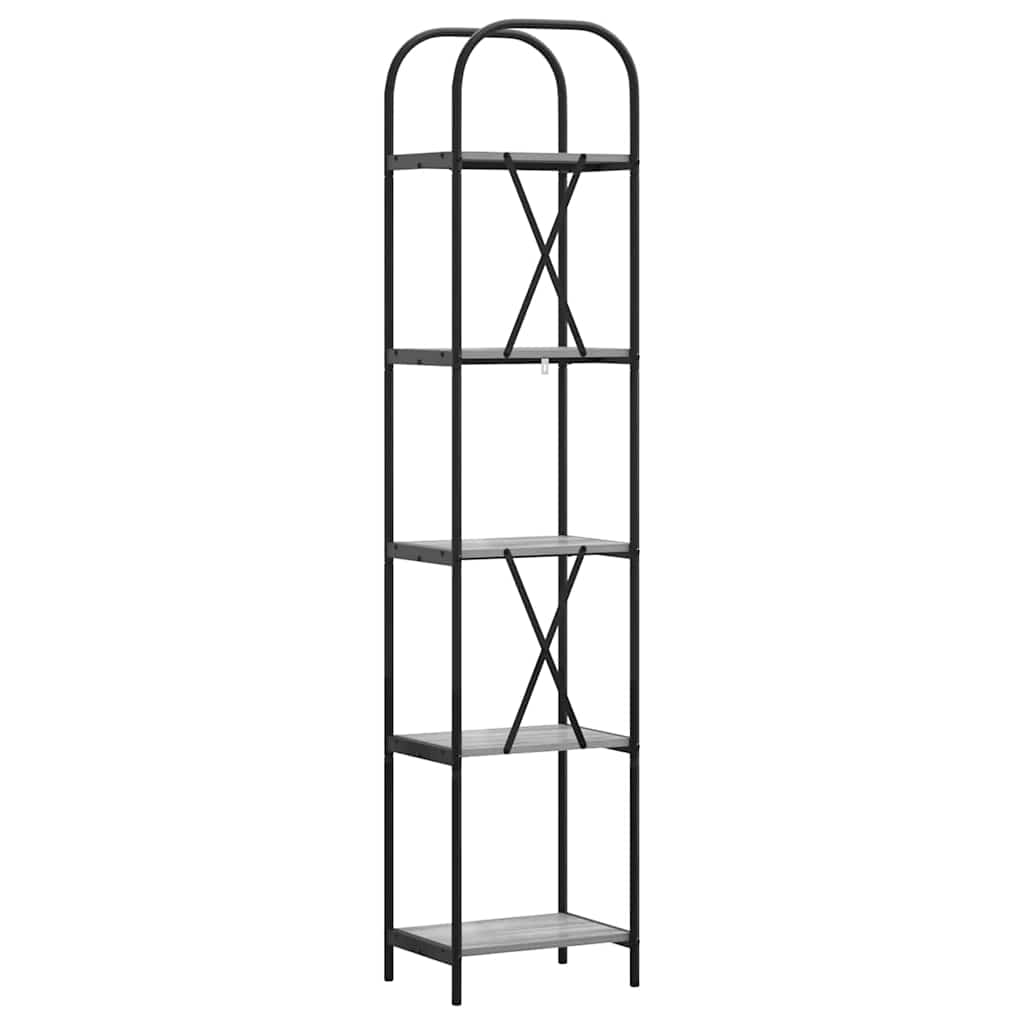 Bücherregal 5 Ebenen 40 x 30 x 183 cm Holzwerkstoff