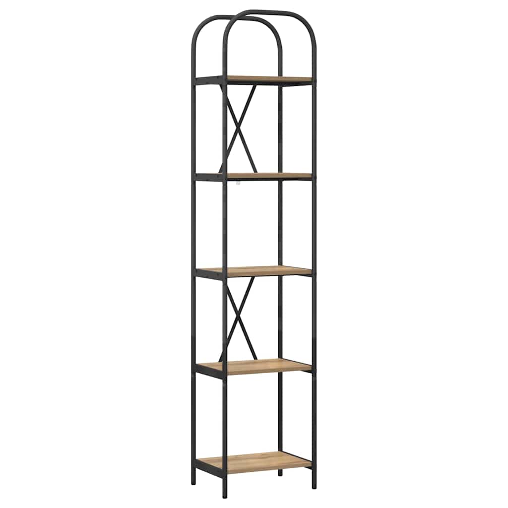 Bücherregal 5 Ebenen 40 x 30 x 183 cm Holzwerkstoff