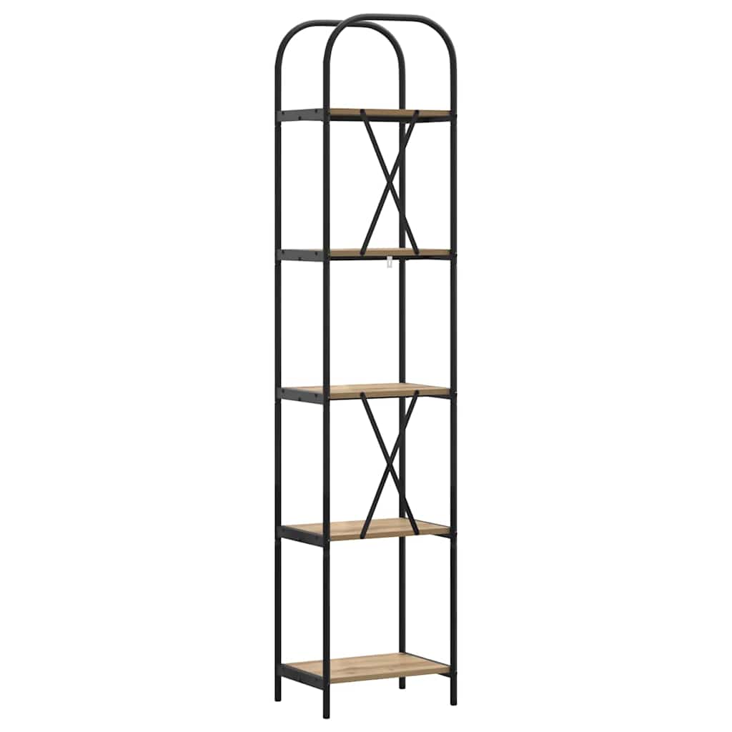 Bücherregal 5 Ebenen 40 x 30 x 183 cm Holzwerkstoff