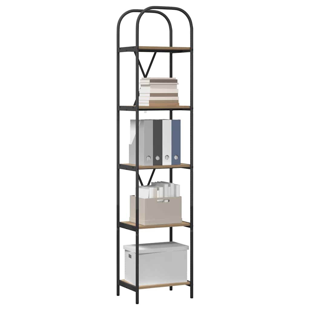 Bücherregal 5 Ebenen 40 x 30 x 183 cm Holzwerkstoff
