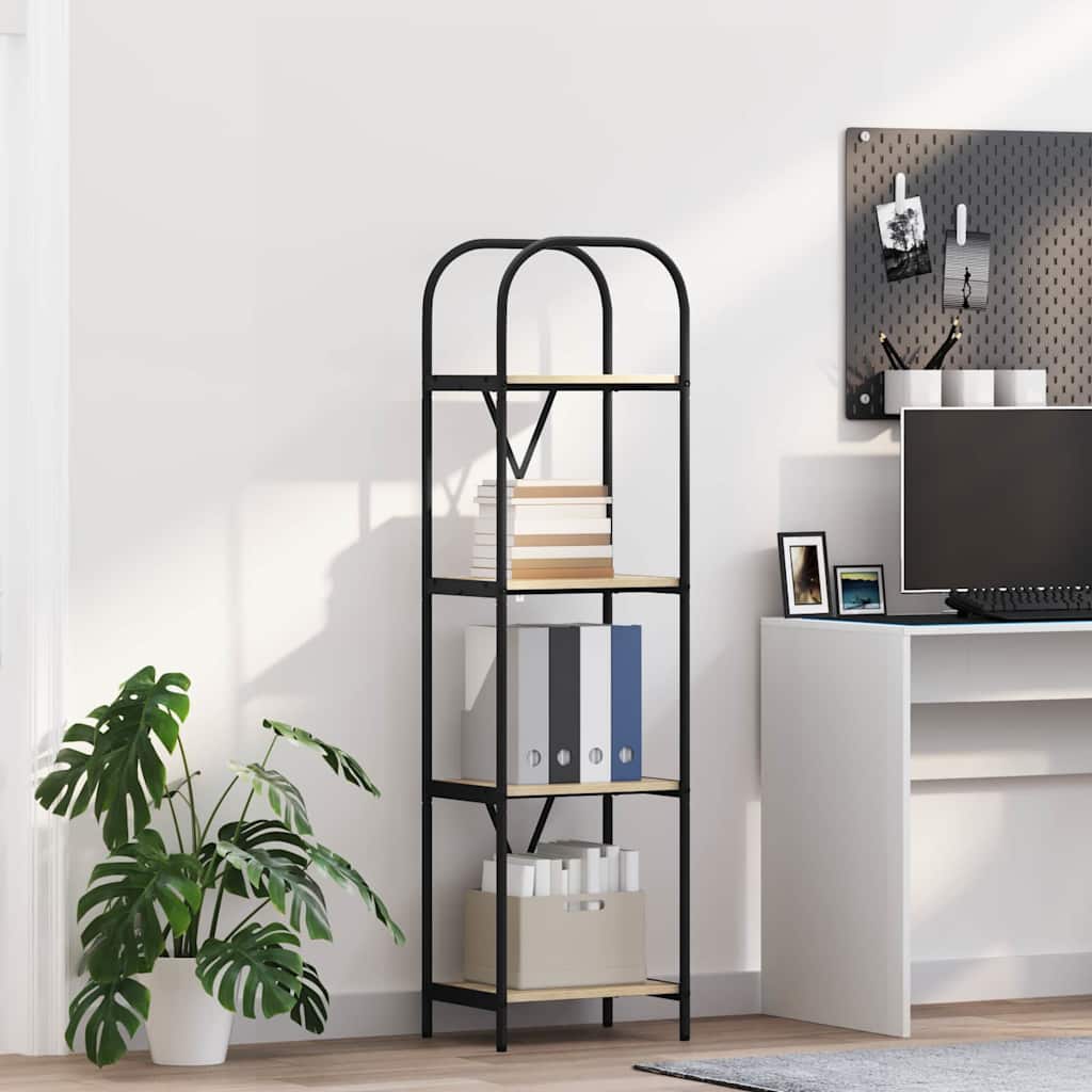 Bücherregal 4 Ebenen 40 x 30 x 146 cm Holzwerkstoff