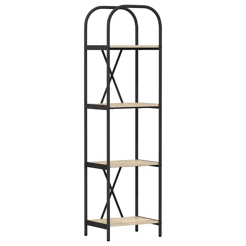 Bücherregal 4 Ebenen 40 x 30 x 146 cm Holzwerkstoff