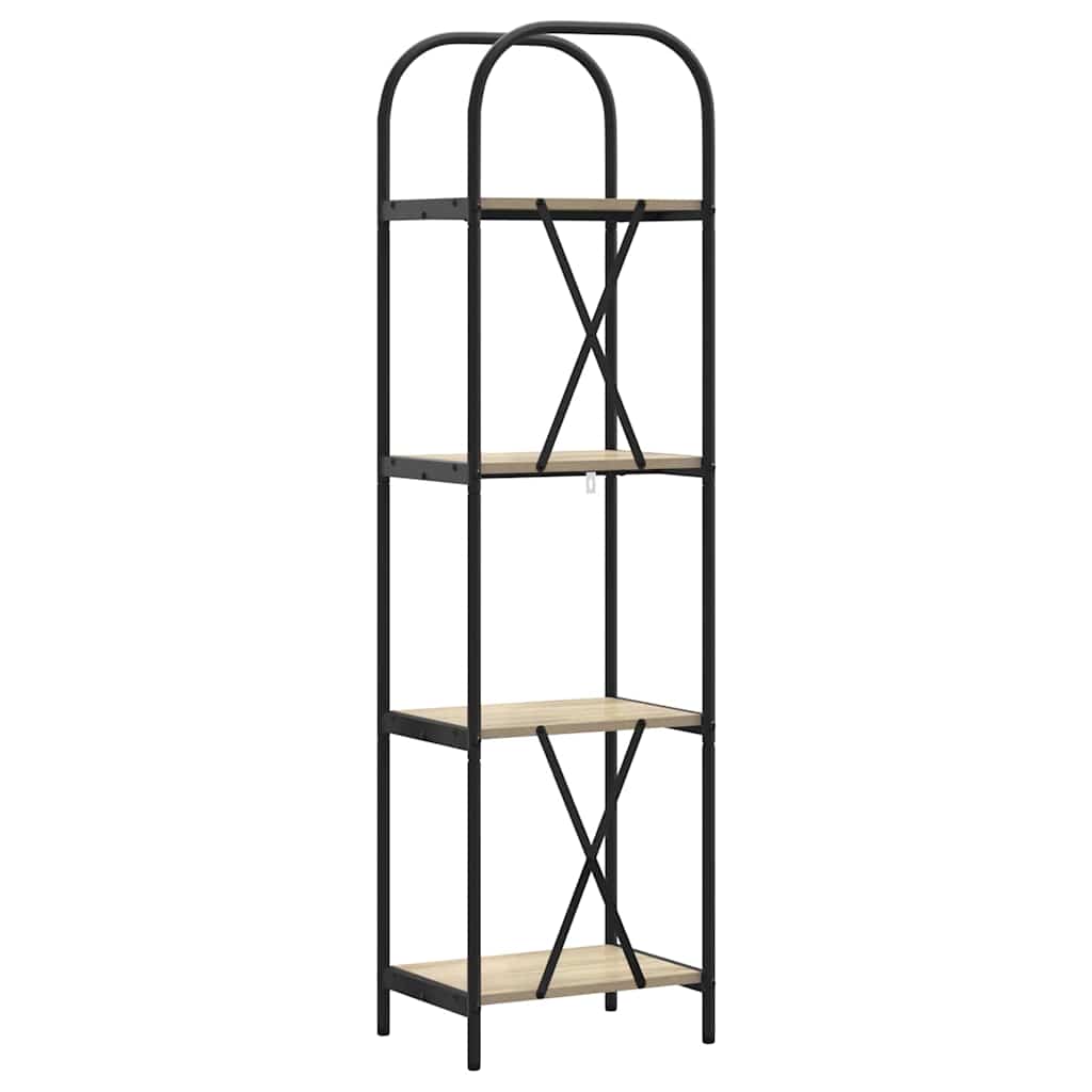 Bücherregal 4 Ebenen 40 x 30 x 146 cm Holzwerkstoff